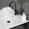 Kingston Brass VWP2522A0 25" Ceramic Console Sink (1-Hole), White/Matte Black VWP2522A0 - alternate 4